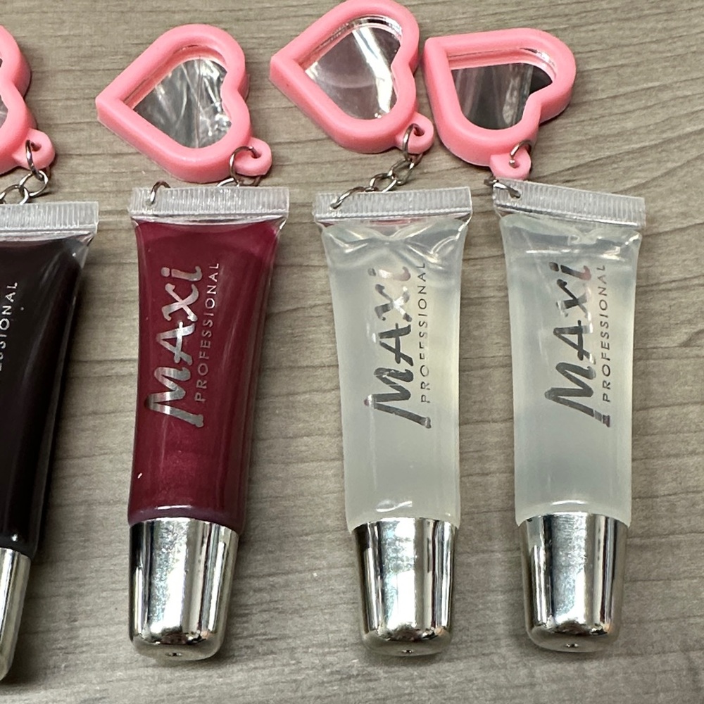 6 Lip Gloss Set - Red, Pink, Purple, Clear with mirrors. 🆕 - Picture 3 of 3